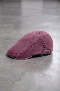 Béret Homme en Denim Rétro bordeaux – Ménilmontant