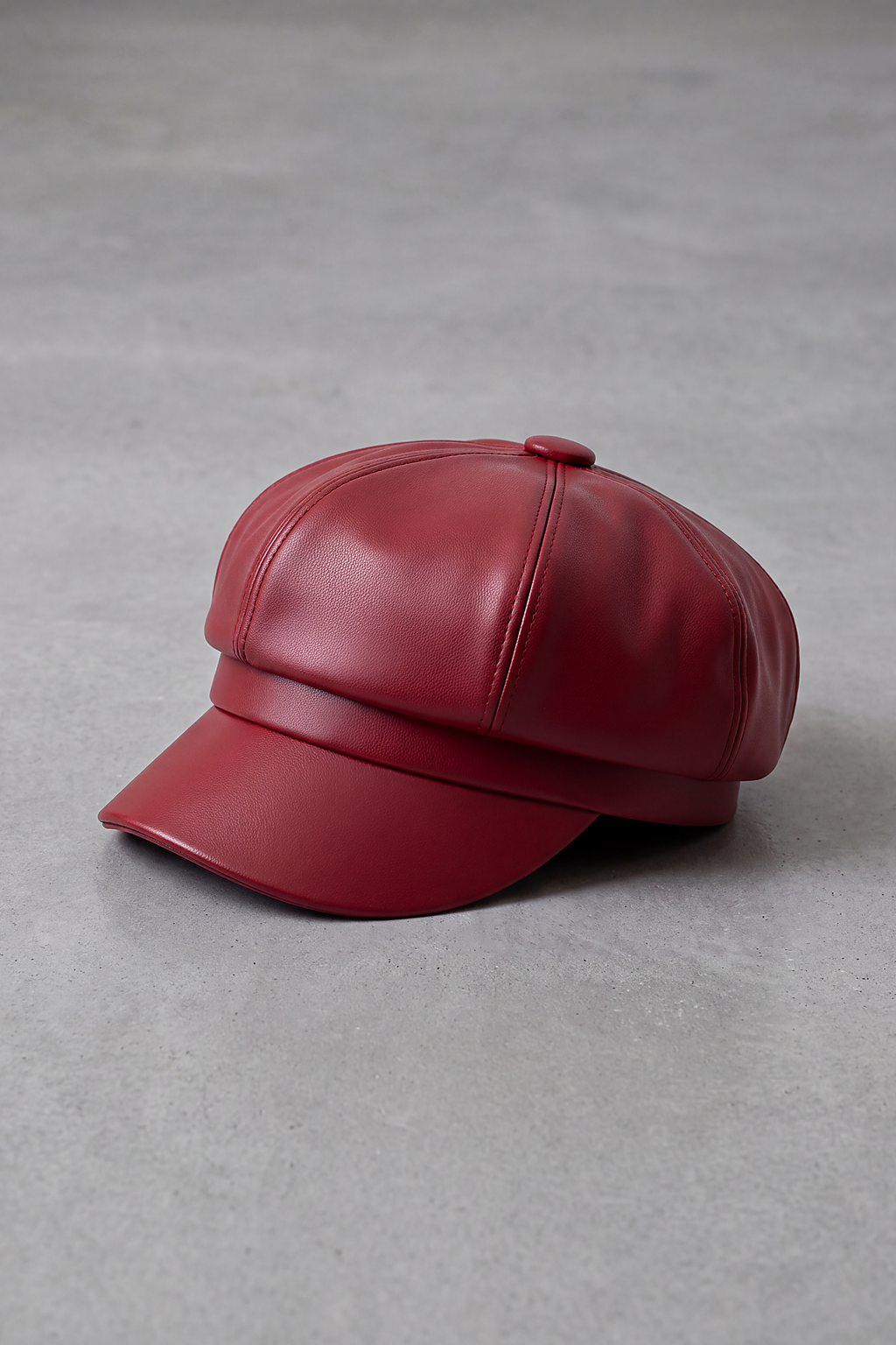 Casquette Gavroche Femme Cuir bordeaux – Gabrielle