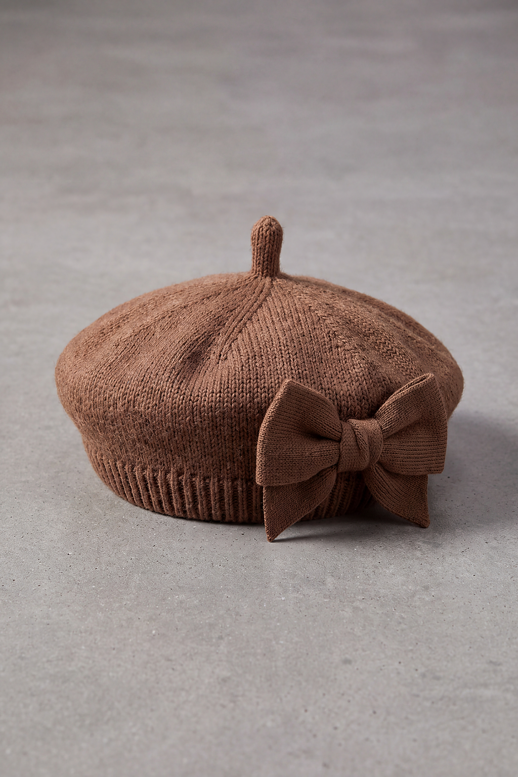 Béret Bébé Fille Tricot à Nœud – Pirouette, vue 12