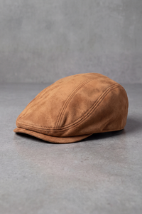 Béret Casquette Homme en Daim camel – Bourgogne