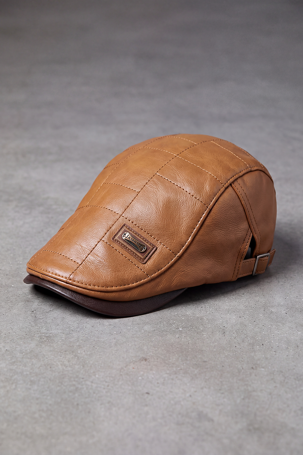 Béret Homme Cuir Souple camel – Médoc