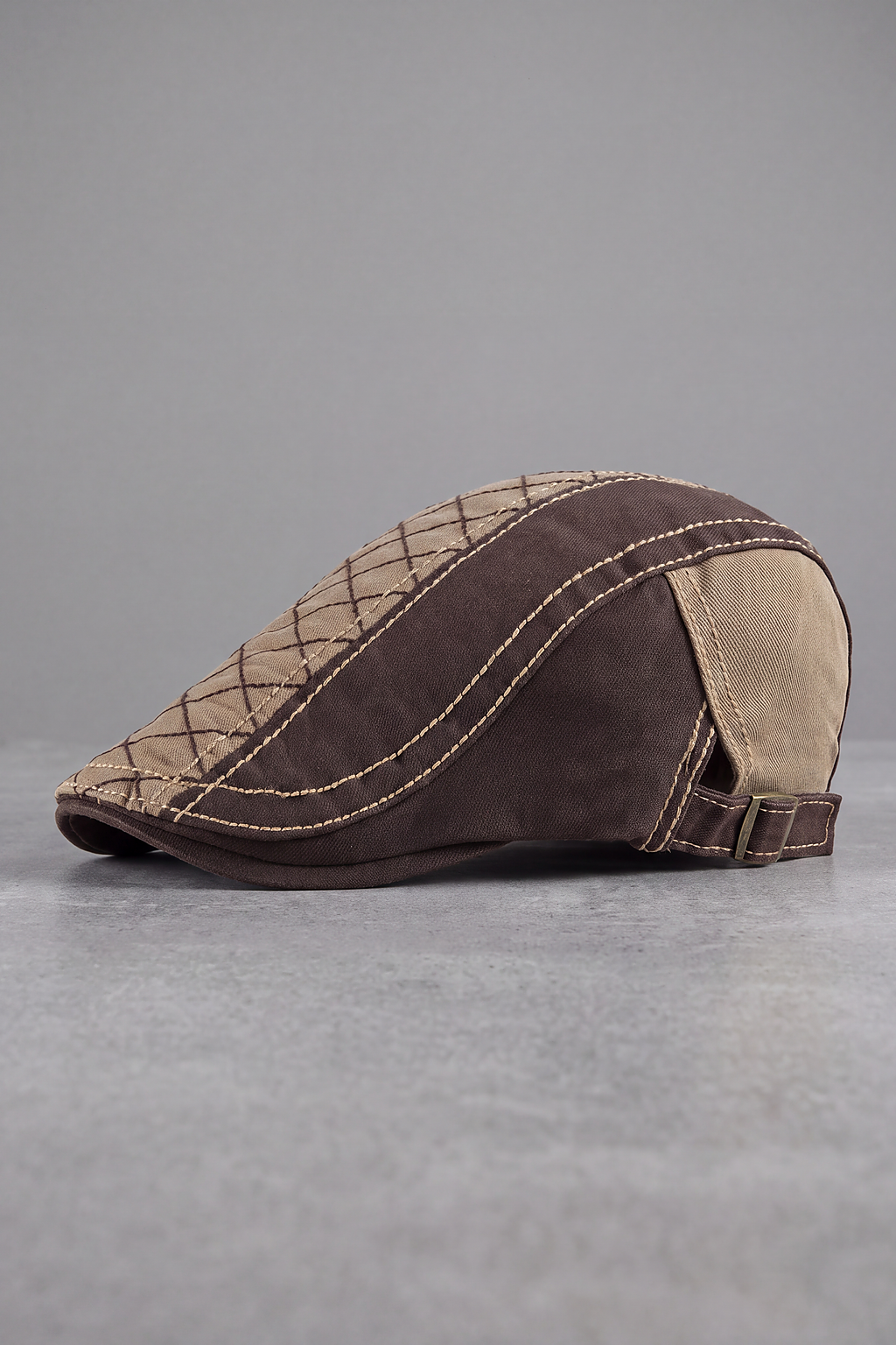 Béret Homme Deux Tons Surpiqué camel – Gascogne