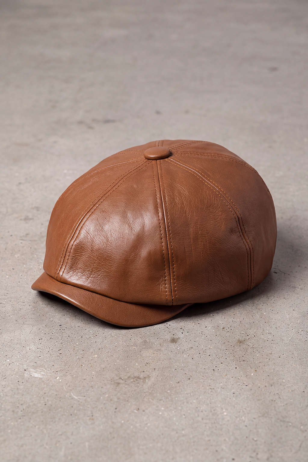 Béret Gavroche Cuir Couleurs camel – Le Bourget