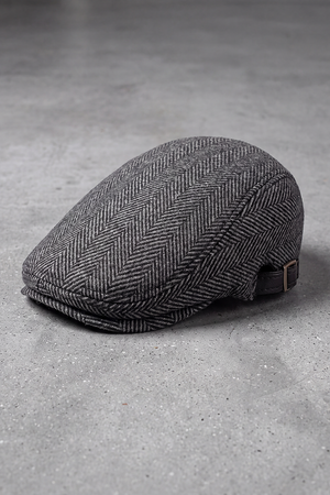 Béret Homme Laine Hiver à Chevrons gris – Jura