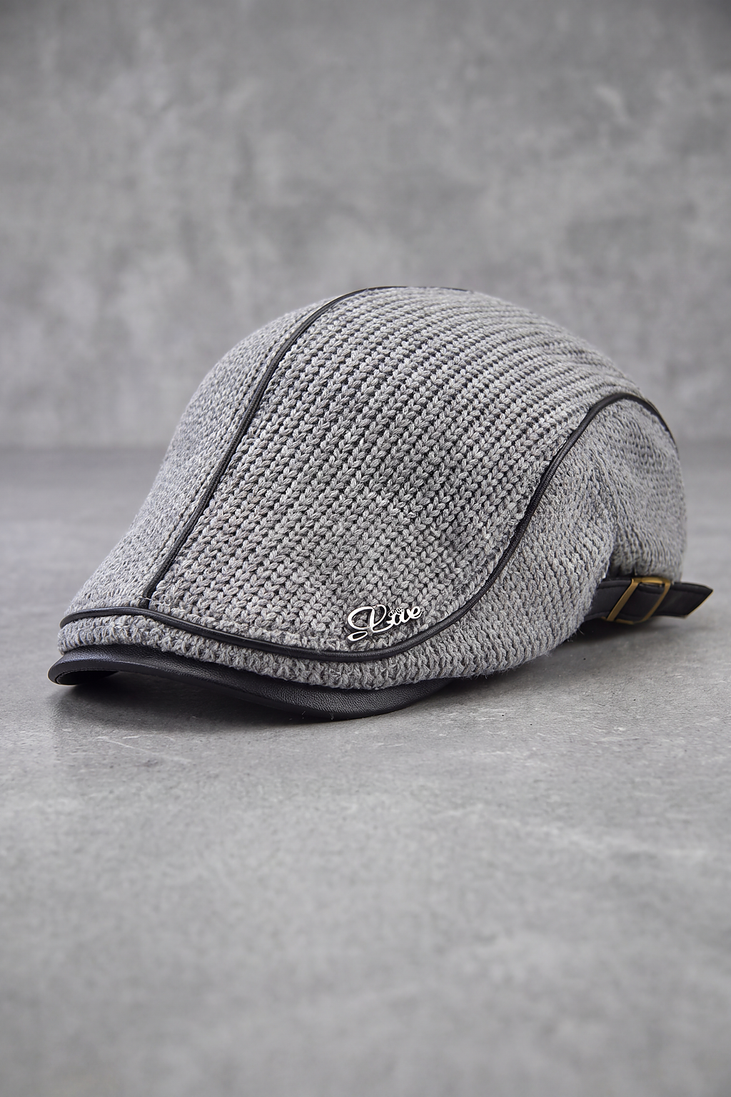 Béret Homme Coton Liseré Cuir gris – Rouen