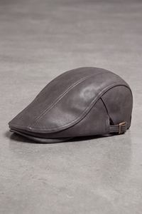 Béret Casquette Homme Cuir Camel ou Noir gris – Chambord