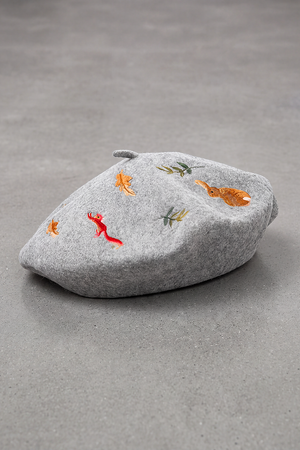 Béret Femme Coton Imprimé gris – Inès