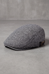 Béret Homme Laine Hiver à Chevrons gris clair – Jura
