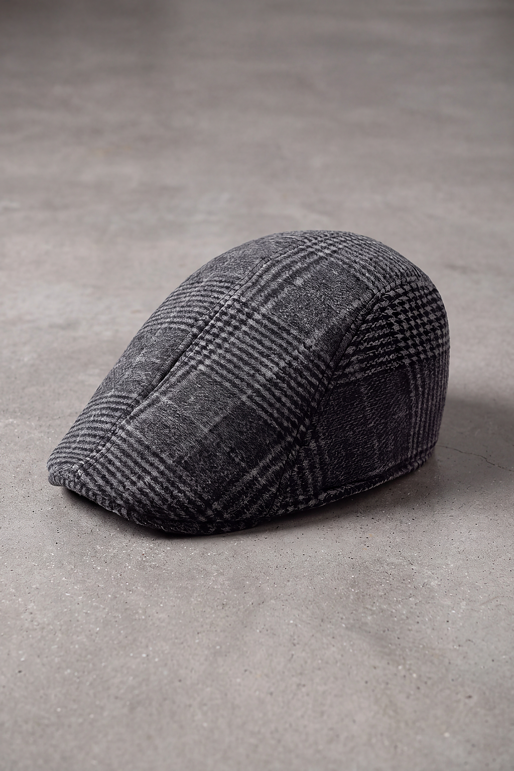 Béret Homme Carreaux Gris Vintage gris foncé – Rennes