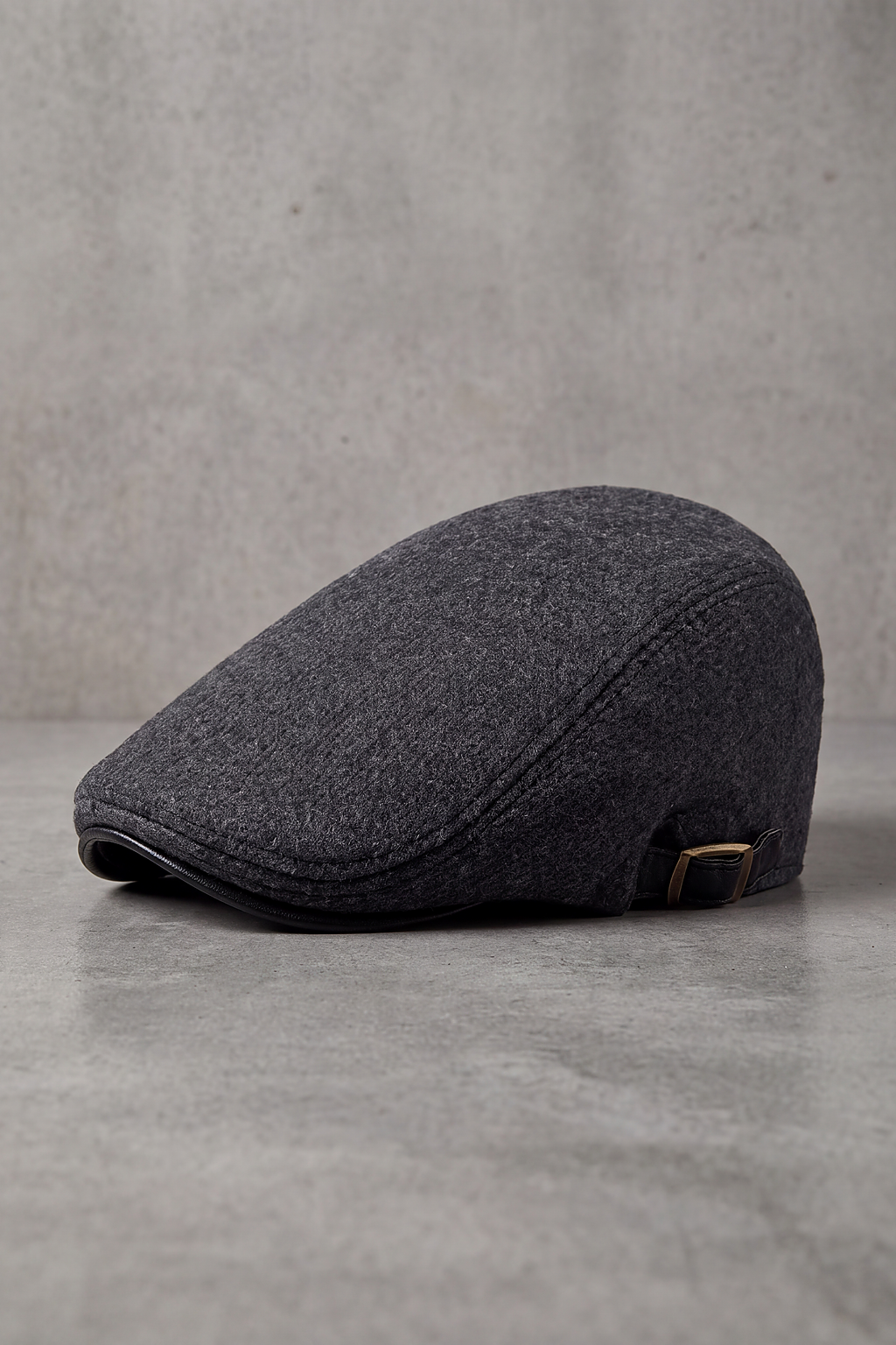 Béret Homme Laine Hiver à Chevrons gris foncé – Jura