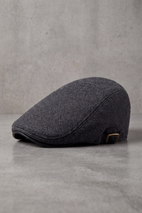 Béret Homme Laine Hiver à Chevrons gris foncé – Jura