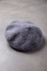 Béret Basque Femme Fourrure de Lapin gris foncé – Sare