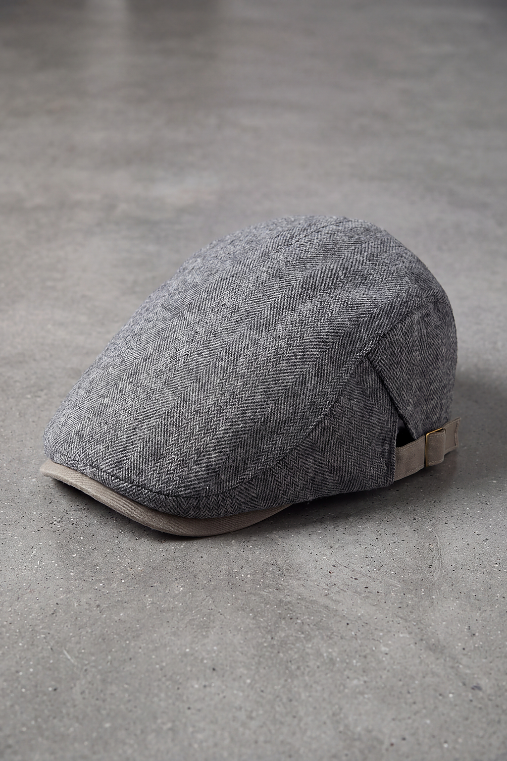 Béret Homme Motif Chevron Réglable gris foncé – Ardennes