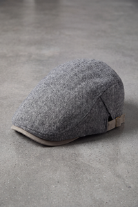 Béret Homme Motif Chevron Réglable gris foncé – Ardennes