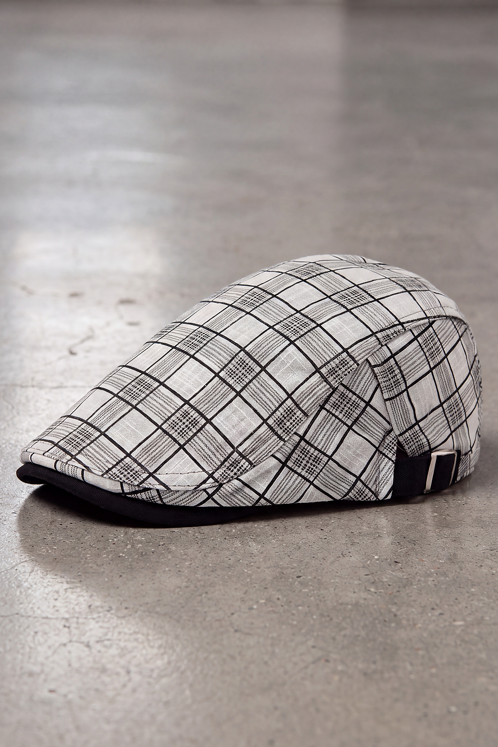 Casquette Plate Homme Carreaux Réglable gris – Lille