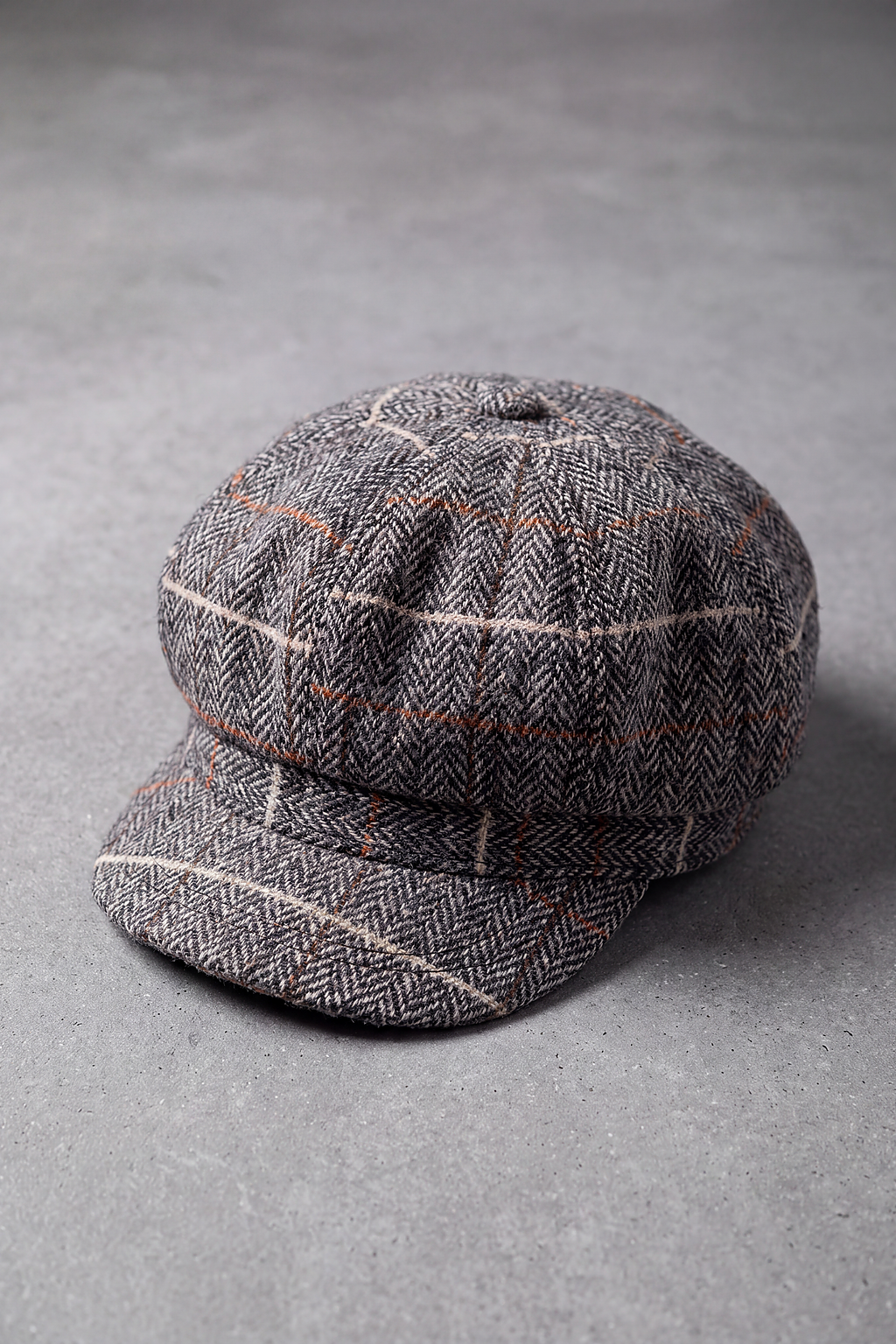 Casquette Gavroche Femme Carreaux gris – Hortense