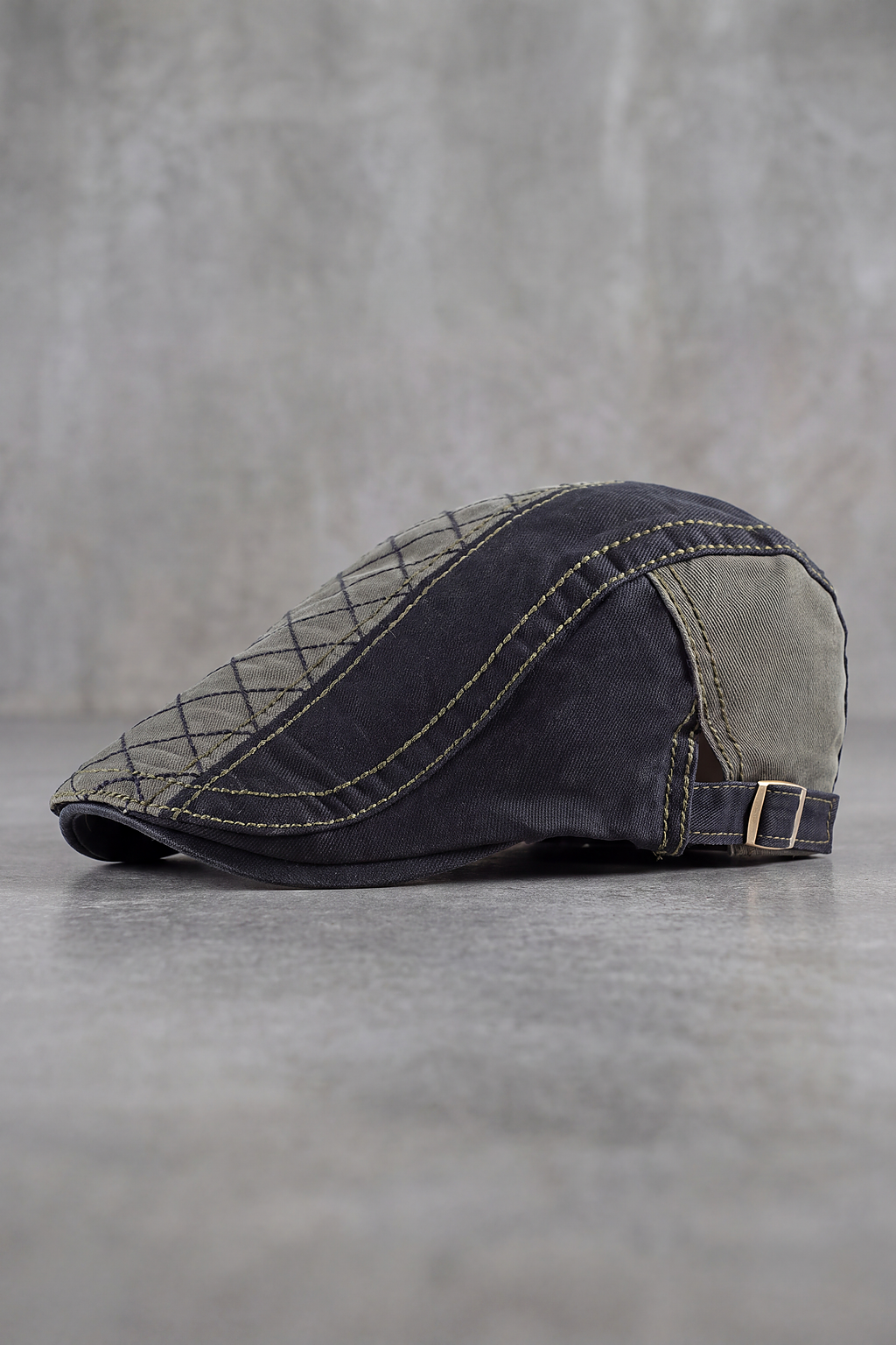 Béret Homme Deux Tons Surpiqué gris – Gascogne