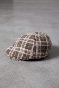 Casquette Gavroche Bambin Carreaux kaki – Polisson