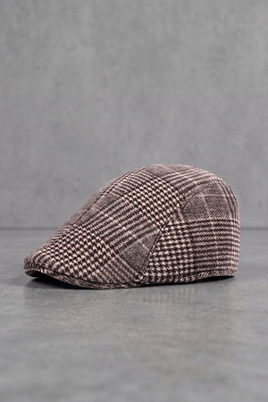 Béret Homme Carreaux Gris Vintage marron – Rennes