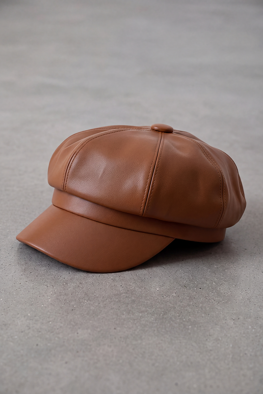 Casquette Gavroche Femme Cuir marron – Gabrielle