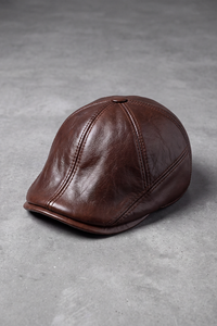 Béret Homme Cuir Oreillettes Hiver marron – Val d'Isère