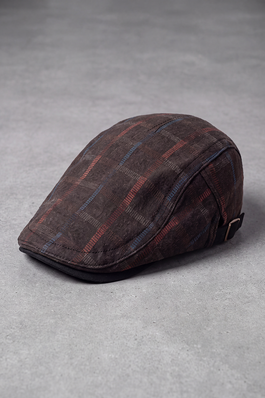 Béret Homme Coton Petits Carreaux marron – Chartres