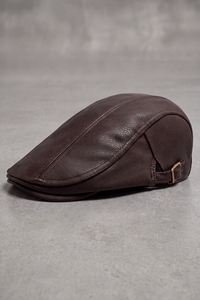 Béret Casquette Homme Cuir Camel ou Noir marron – Chambord