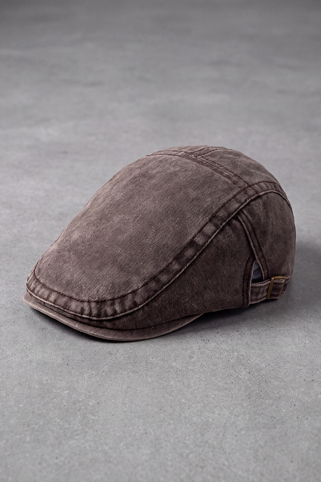 Béret Homme en Denim Rétro marron – Ménilmontant