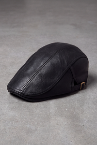 Béret Casquette Homme Cuir Camel ou Noir noir – Chambord