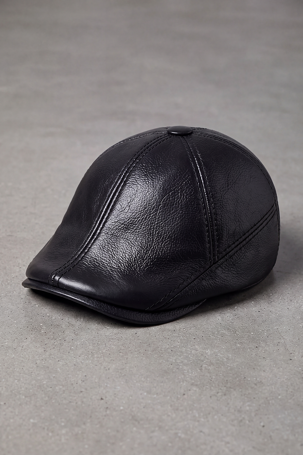 Béret Homme Cuir Oreillettes Hiver noir – Val d'Isère