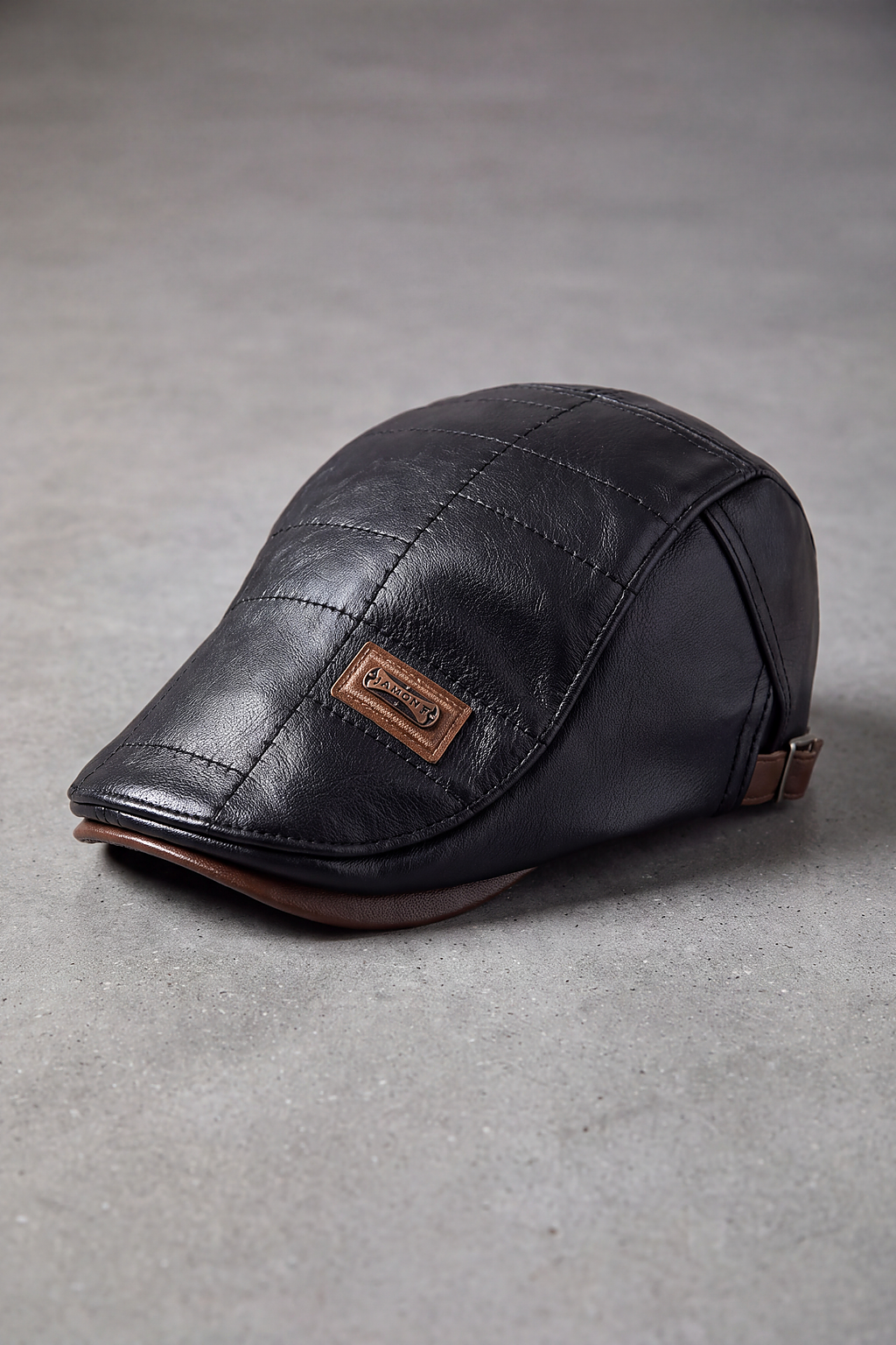 Béret Homme Cuir Souple noir – Médoc