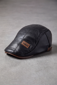 Béret Homme Cuir Souple noir – Médoc