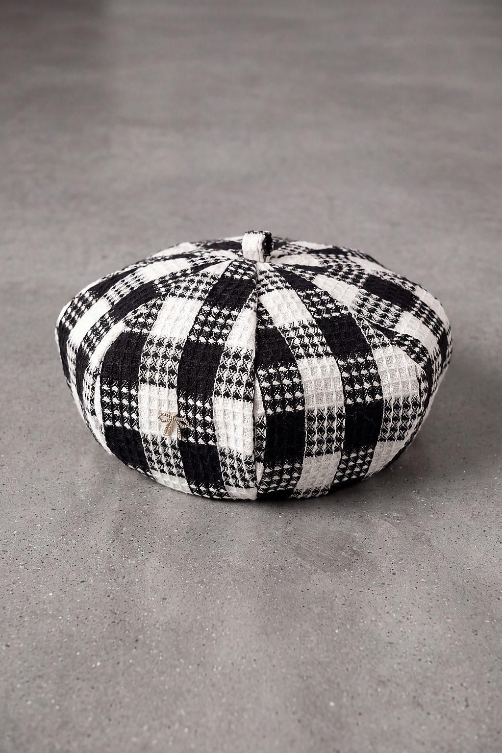 Béret Femme Carreaux Vichy noir – Jeanne