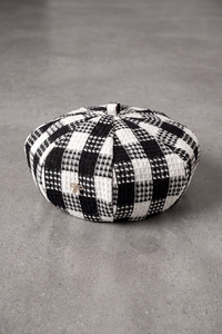 Béret Femme Carreaux Vichy noir – Jeanne