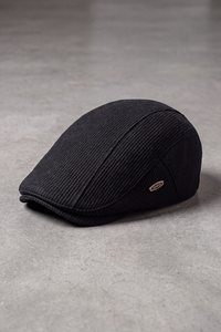 Béret Homme Laine en Relief Hiver noir – Morvan