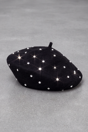 Béret Femme Noir Pailleté noir – Stella