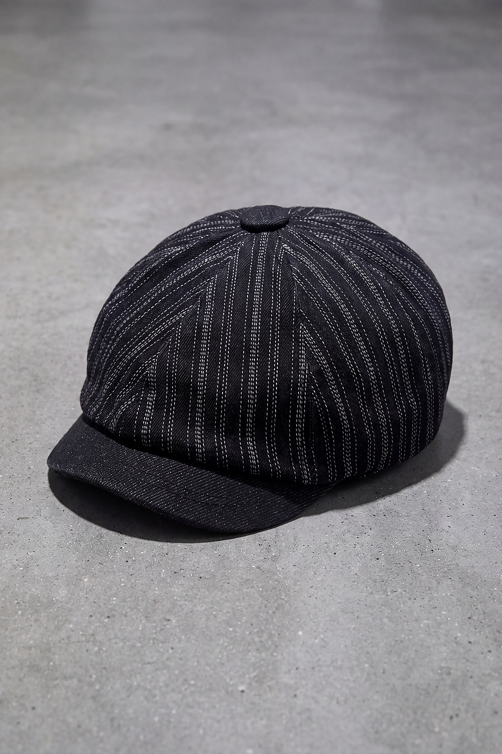 Béret Gavroche Jean Délavé noir rayure – Marseille