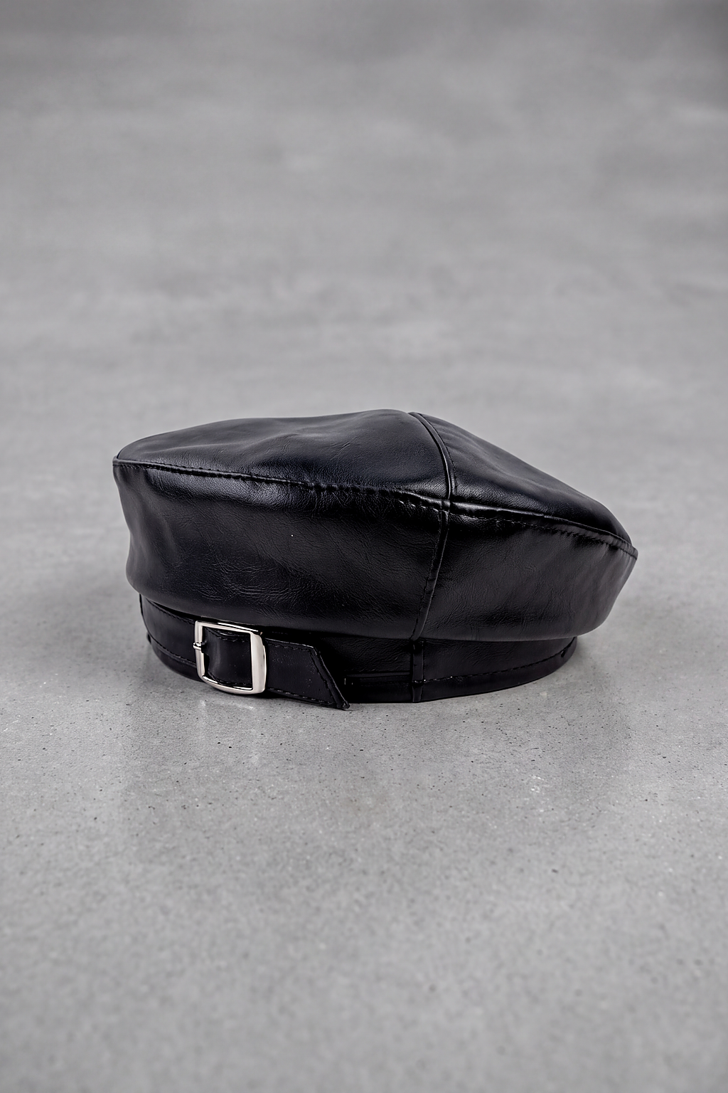Béret Femme en Cuir Classique noir – Odette