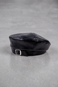 Béret Femme en Cuir Classique noir – Odette