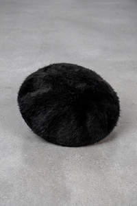 Béret Basque Femme Fourrure de Lapin noir – Sare