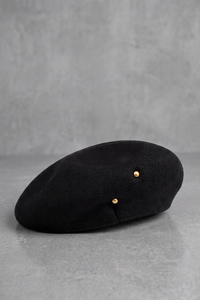 Béret Femme Laine Douce Hiver noir – Adèle