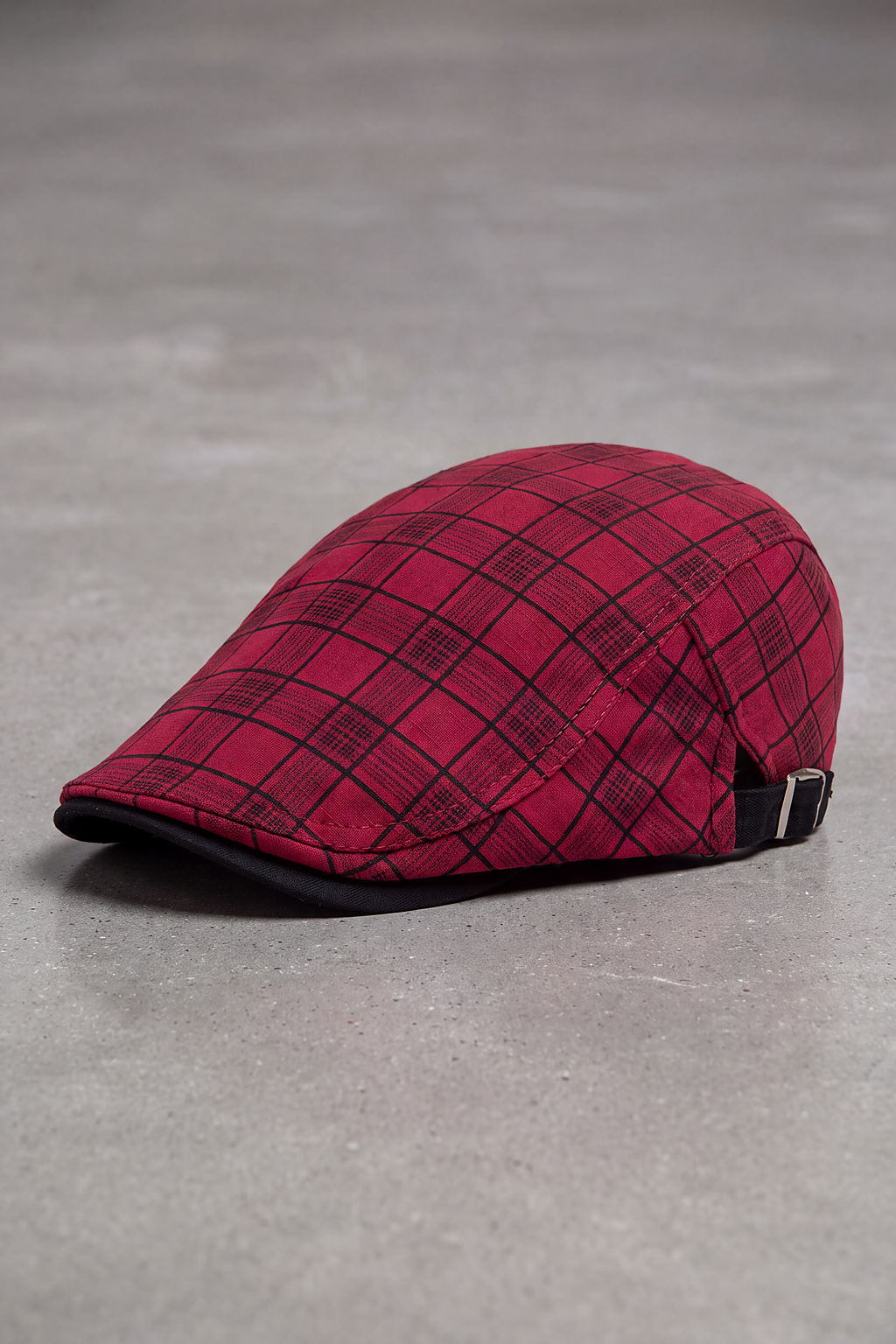 Casquette Plate Homme Carreaux Réglable rouge – Lille