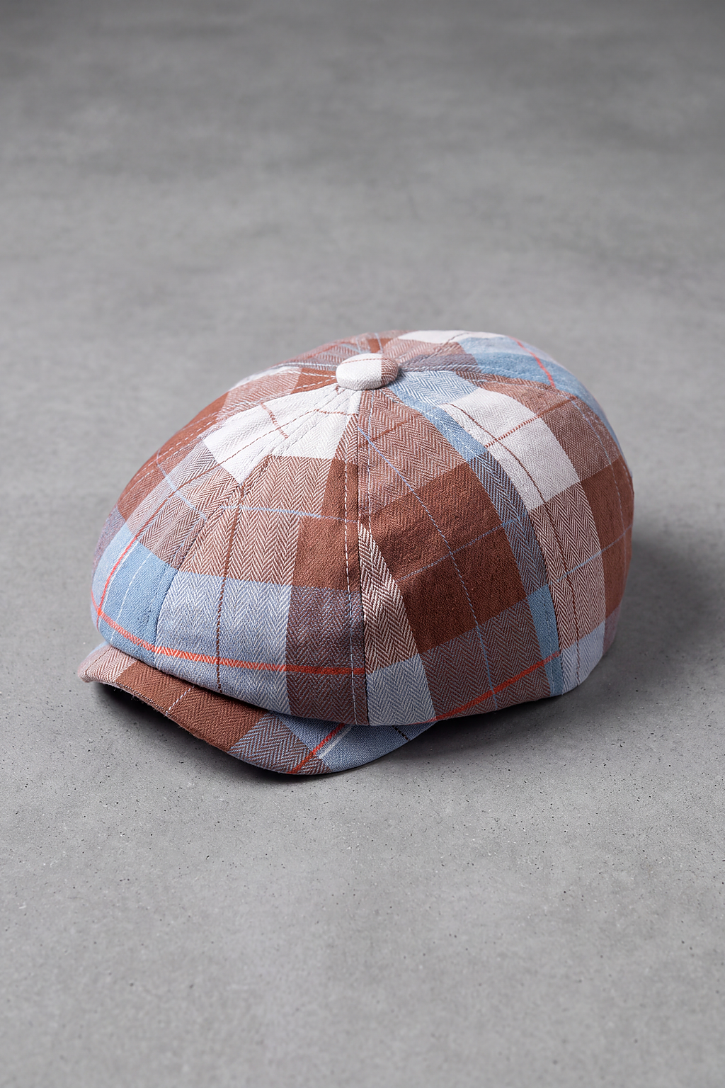 Béret Gavroche Carreaux Couleurs rouge – Dinard