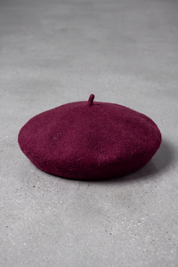 Béret Basque Classique Homme et Femme rouge bordeaux – Ainhoa