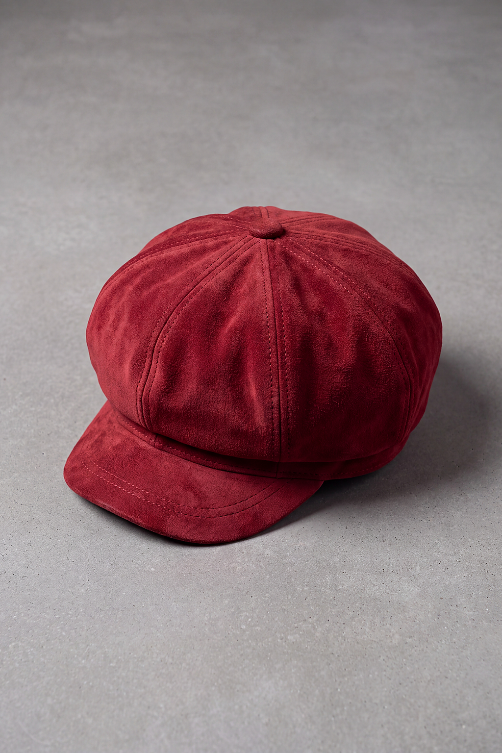 Béret Enfant Suédine Octogonal rouge – Croquignol