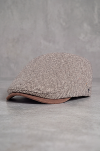 Casquette Plate Homme Look British taupe – Deauville