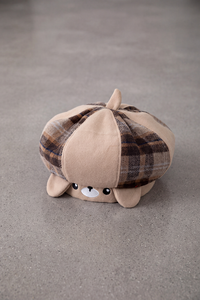 Béret Enfant Écossais Bicolore beige rosé – Petit Pinceau