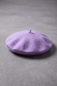 Béret Basque Mixte Grand Choix de Couleurs violet pastel – Espelette