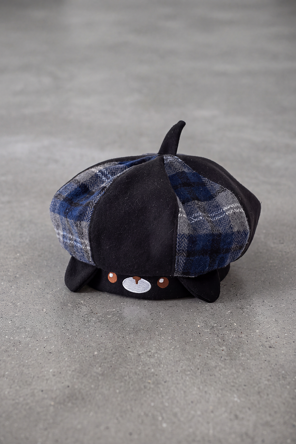 Béret Enfant Écossais Bicolore bleu nuit – Petit Pinceau