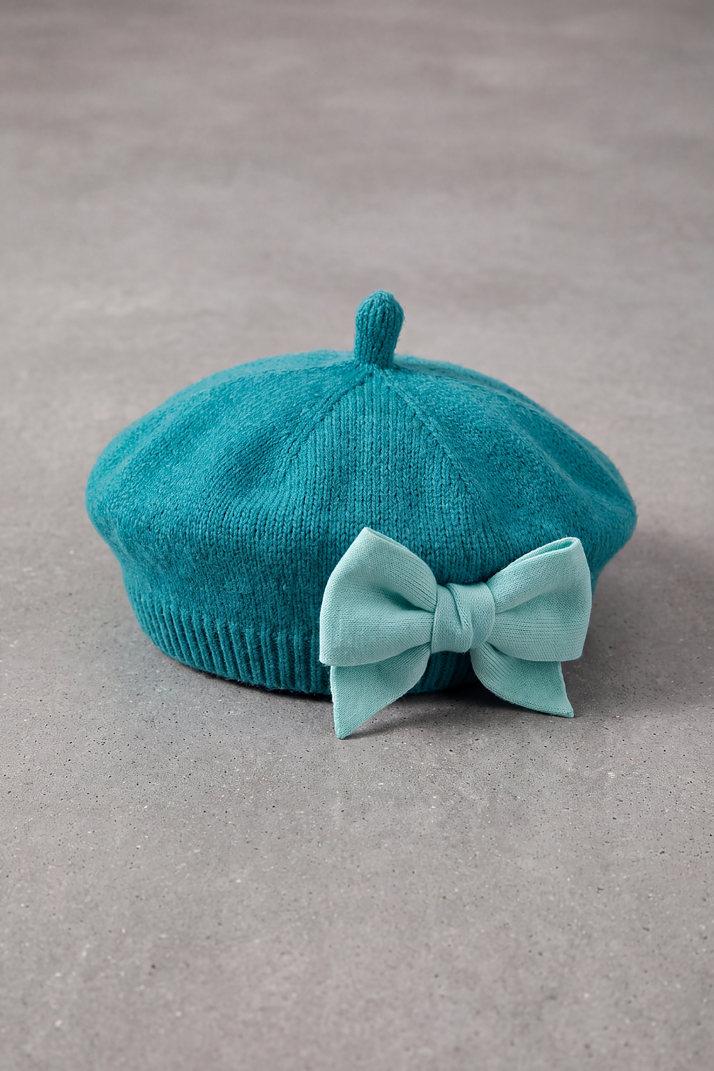 Béret Bébé Fille Tricot à Nœud vert – Pirouette